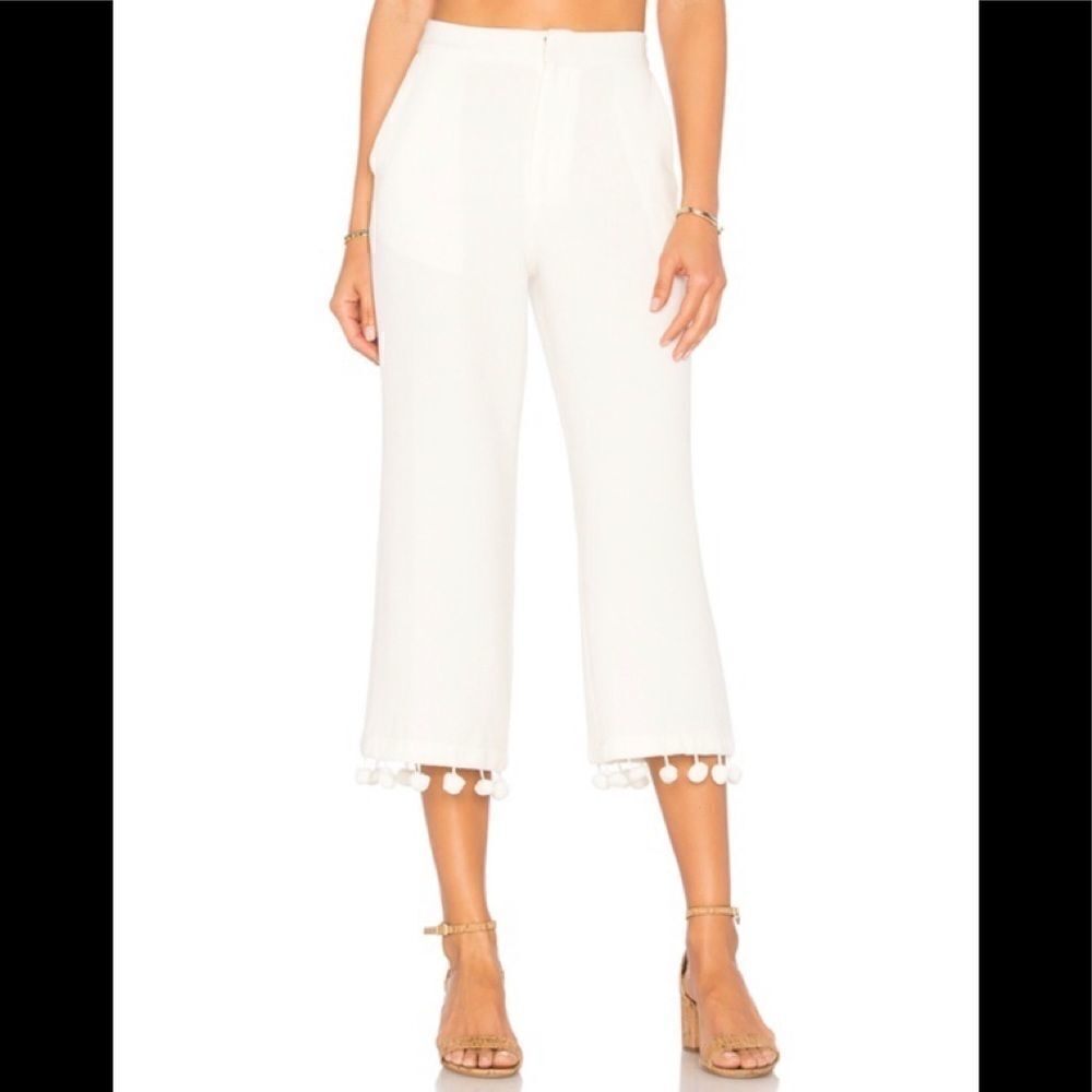 New. Tularosa Ivory Huntington Pom-Pom pants. Small. NWT